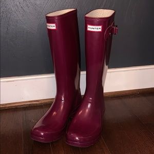 Raspberry Hunter Rainboots